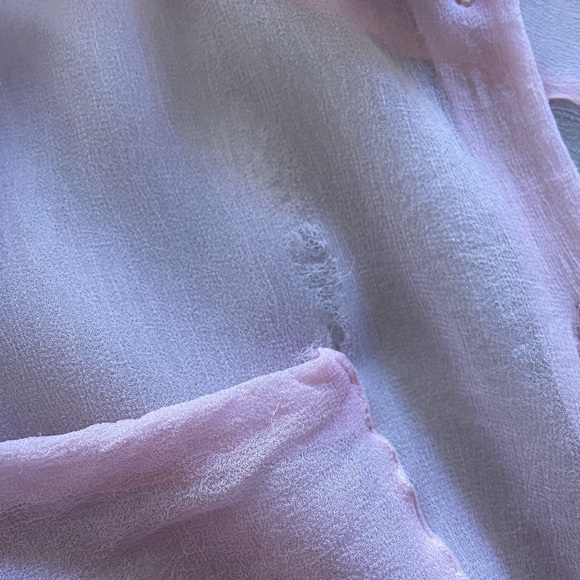 Clueless inspired blouse oversized sheer pastel pink - Picture 12 of 14
